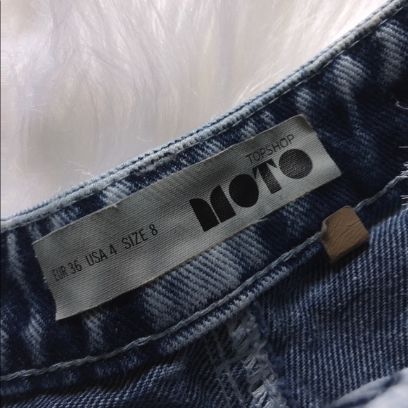 Topshop Moto Acid Wash Distressed Denim Shirts - Picture 4 of 4